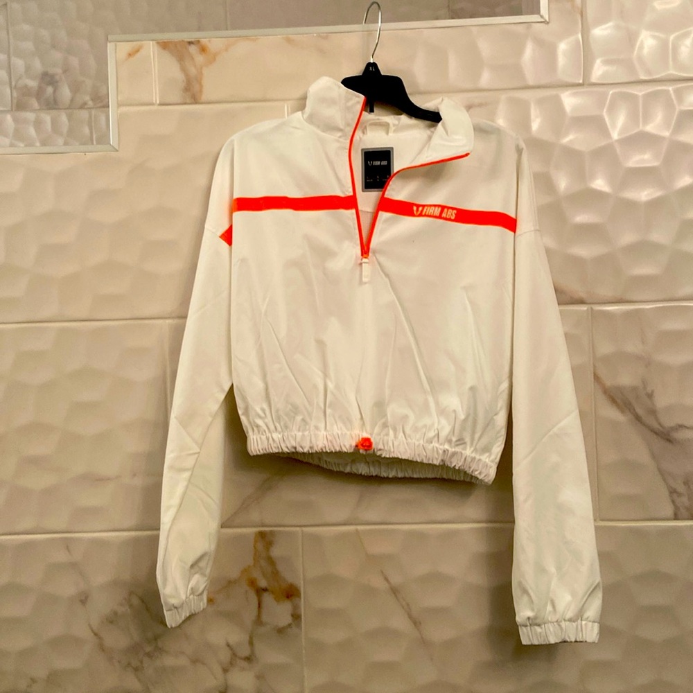 Firm Abs Pullover Jacket With Orange Trim